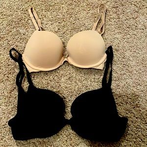 Victoria Secret Nude & Black Bra 32A